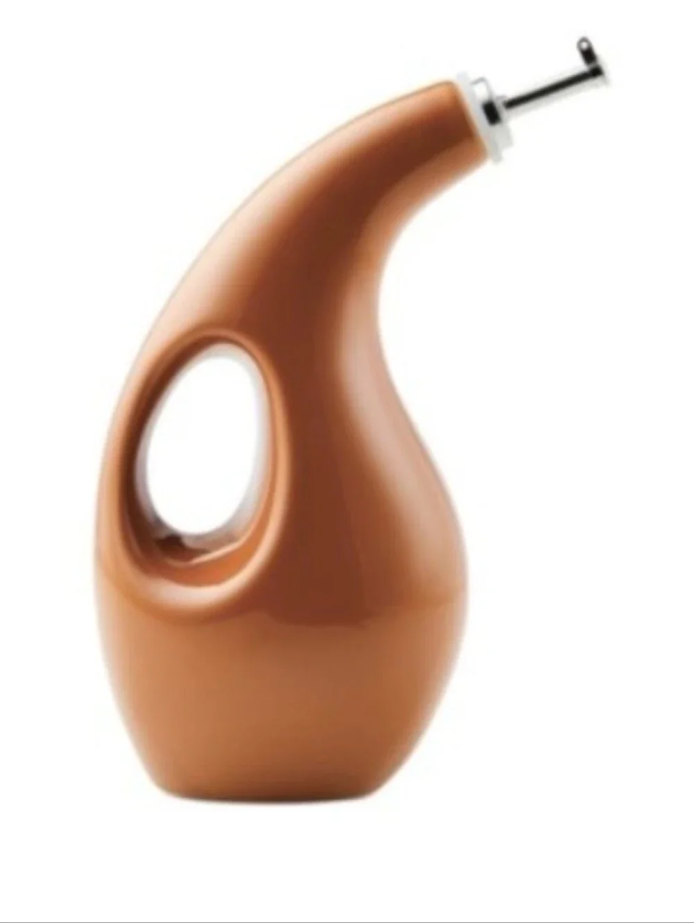 Rachael Ray EVOO Stoneware Oil Vinegar Bottle 24oz Orange Rust